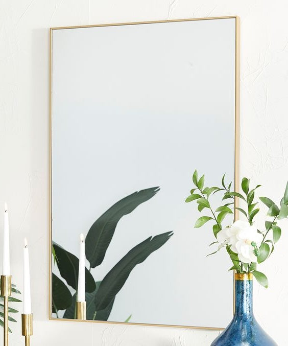 Selene Rectangular Mirror Gold