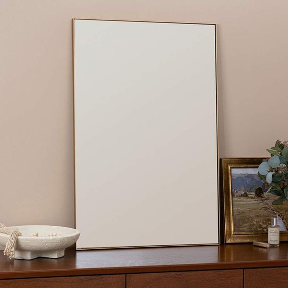 Selene Rectangular Mirror Gold