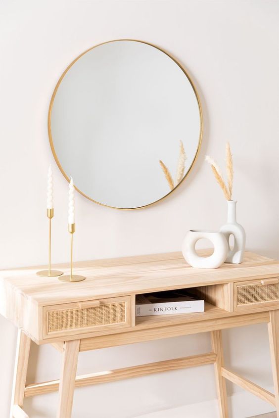 Eris Round Mirror Gold