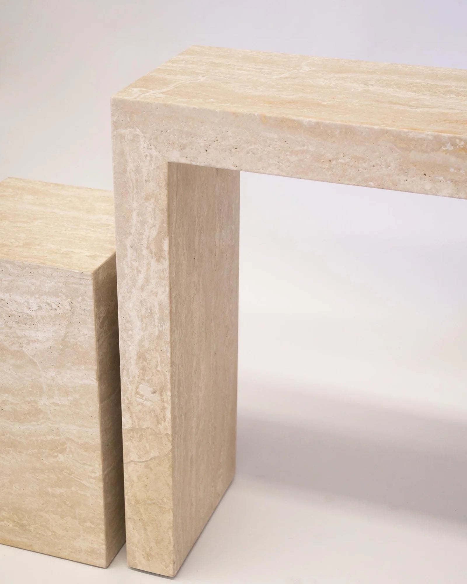 Adonis Travertine Console Table