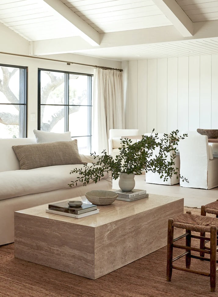 Callie Travertine Coffee Table