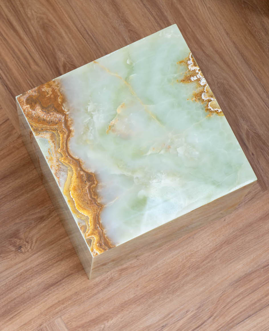 Myron Green Onyx Side Table