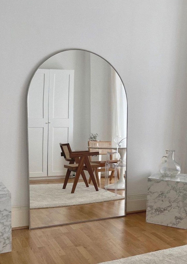 Calypso XL Arch Mirror Silver