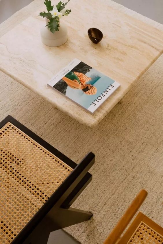 Orion Travertine Coffee Table