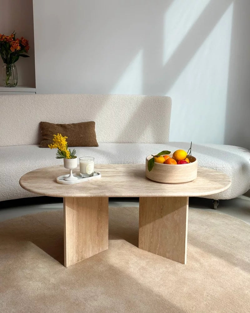 Phoebe Travertine Coffee Table