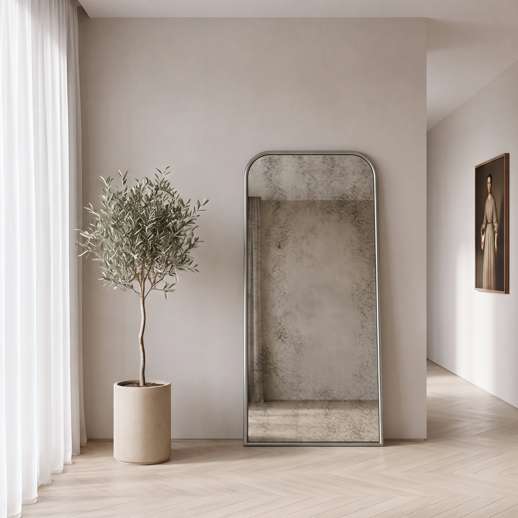 Antique Rectangular Mirror