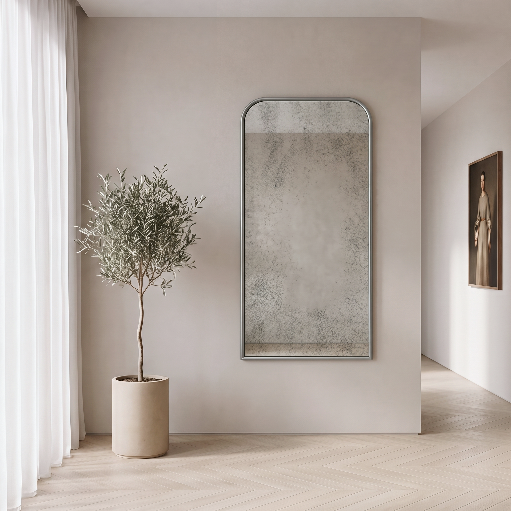 Antique Rectangular Mirror