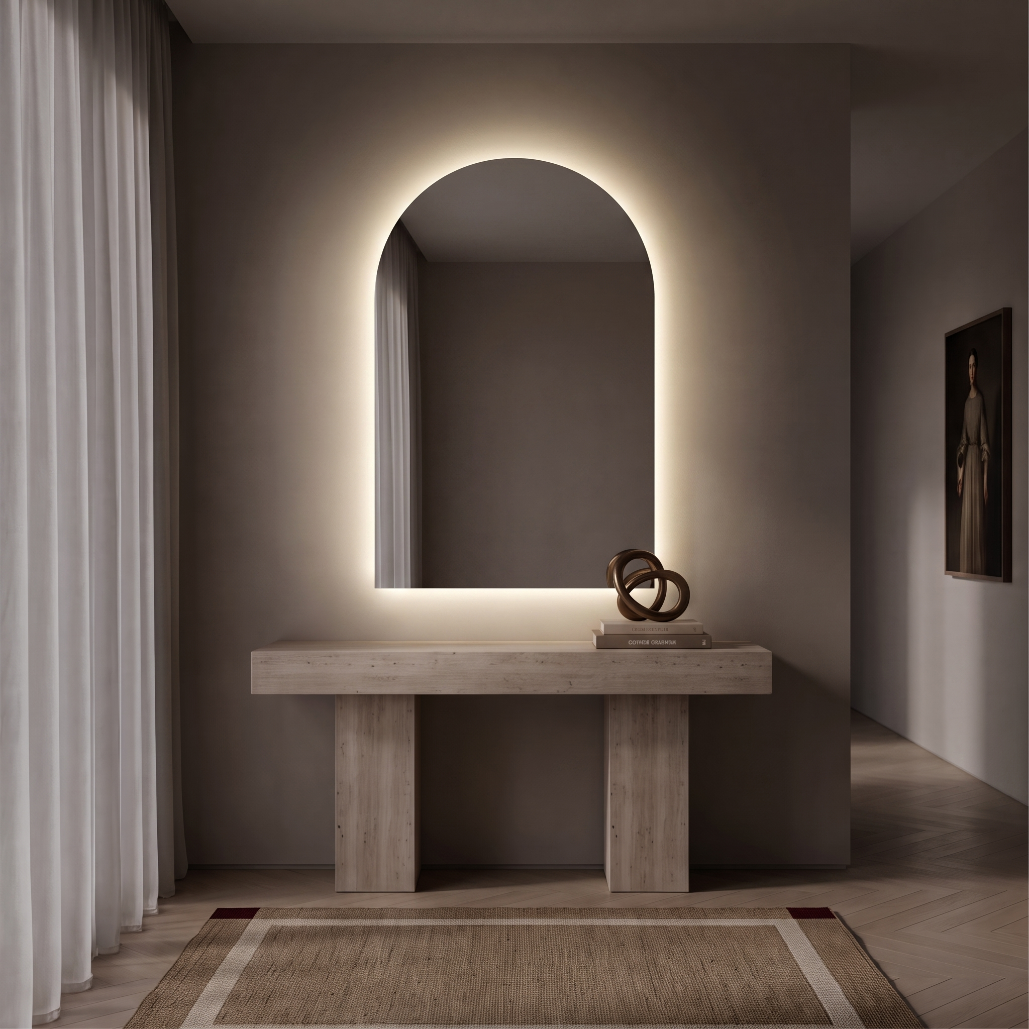 Clio Led Arch Mirror Frameless