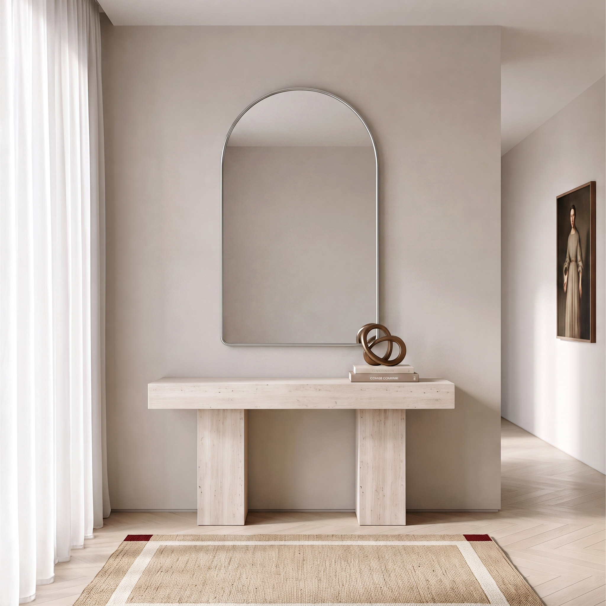 Calypso Arch Mirror Silver