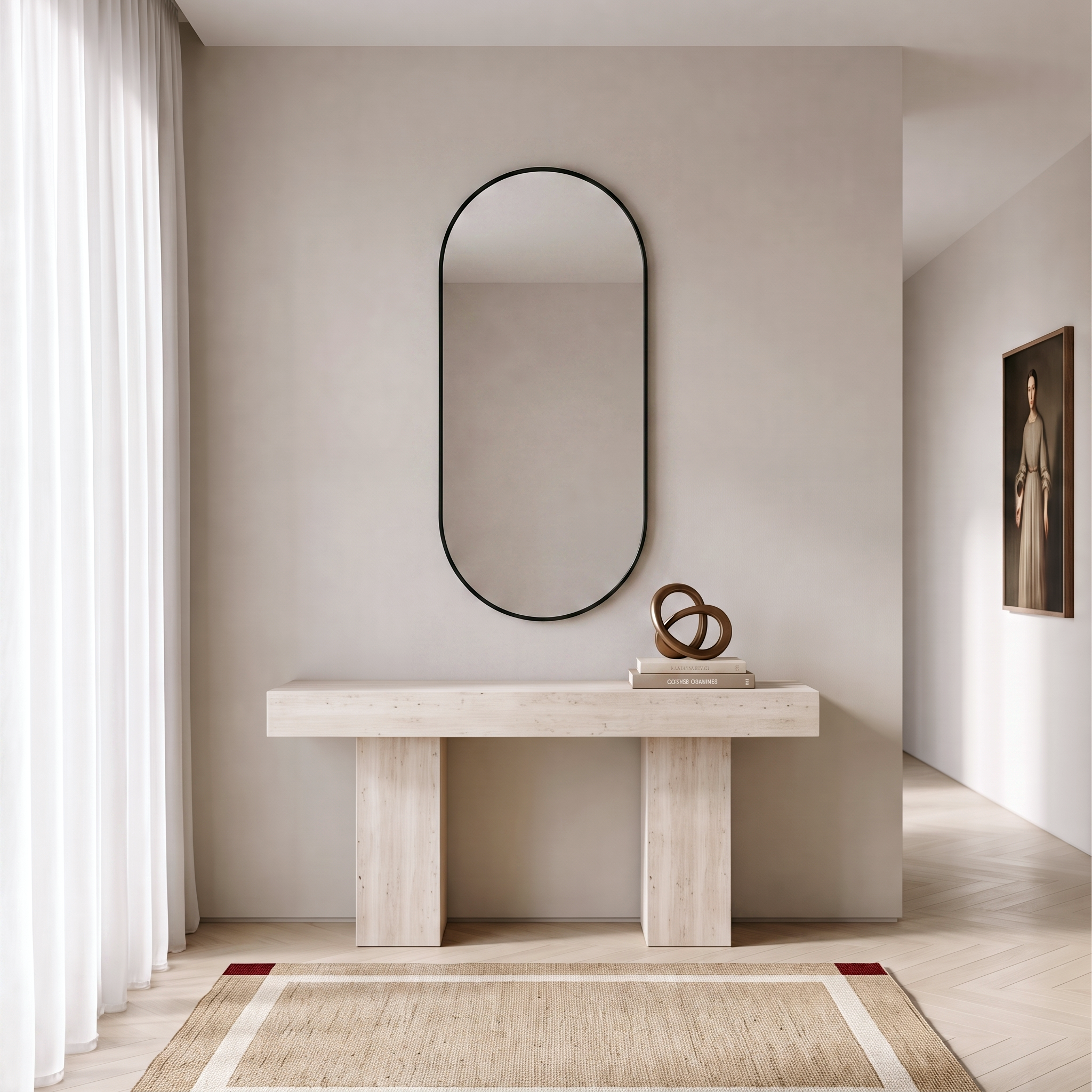 Penelope Capsule Mirror Black