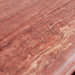 console-red-travertine detail