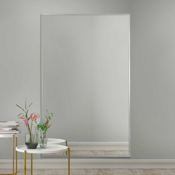 Rhea XL Rectangular Mirror Silver