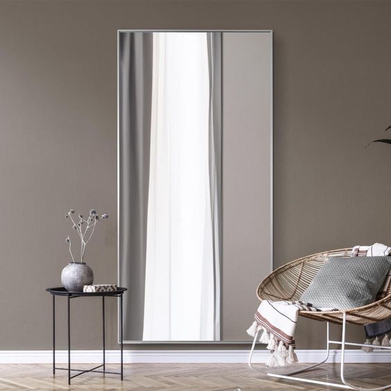 Rhea Rectangular Mirror Silver