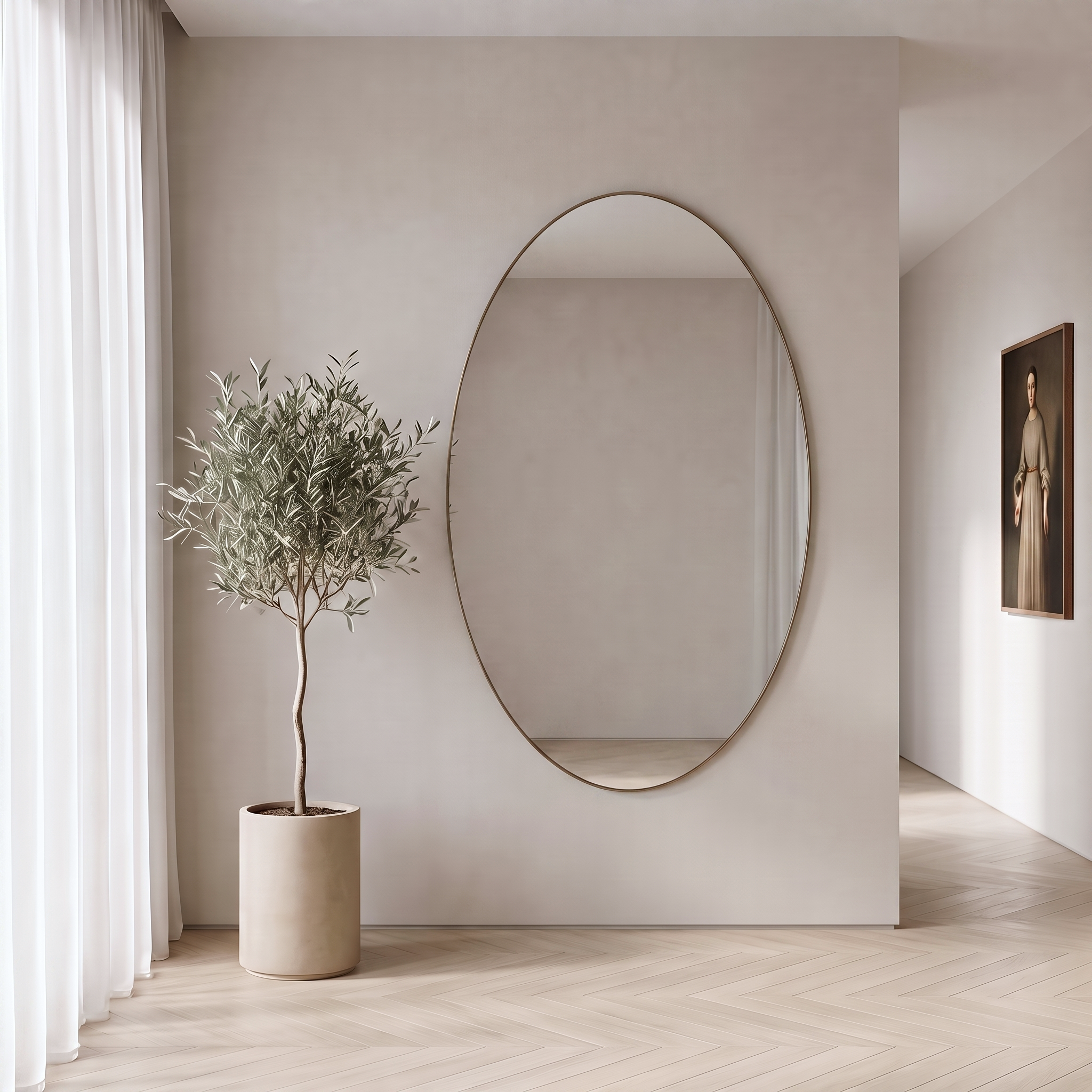 Nyx XL Oval Mirror Bronze