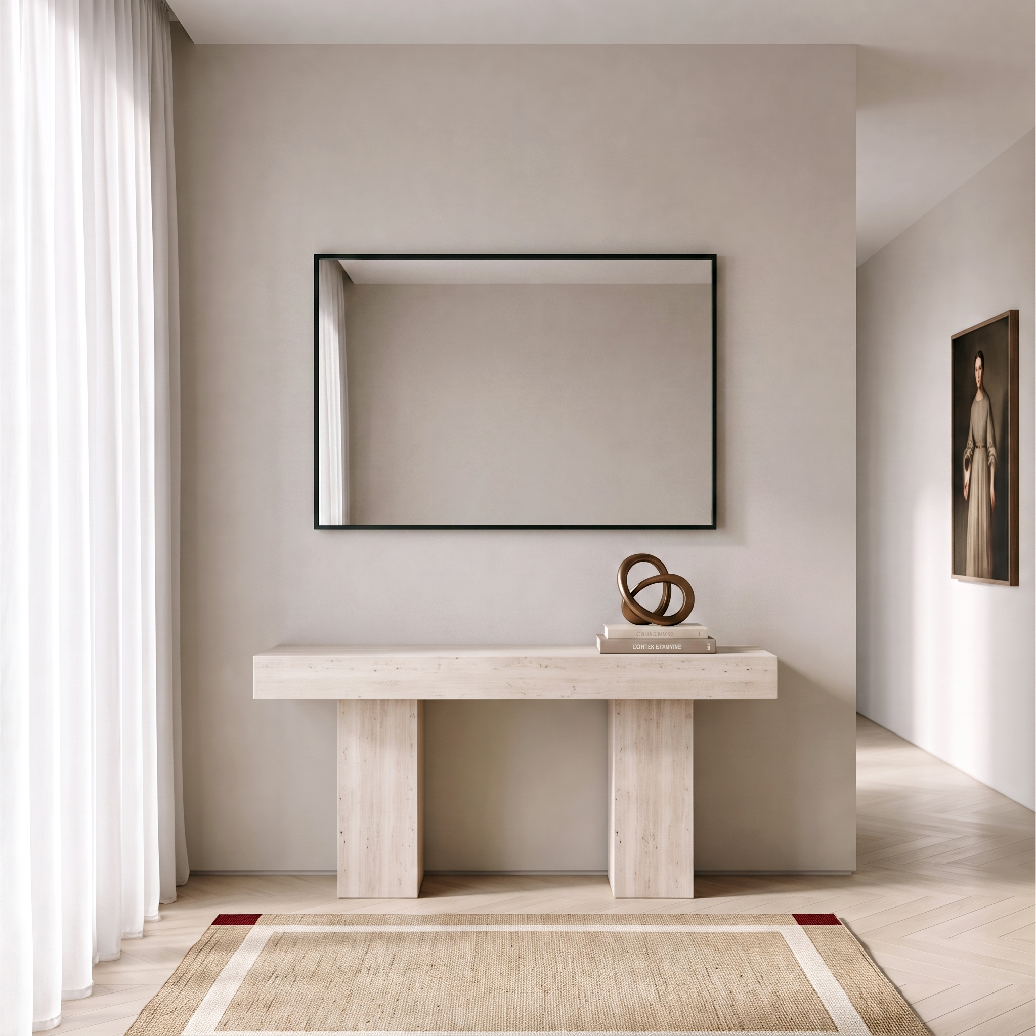Thalia Rectangular Mirror Black
