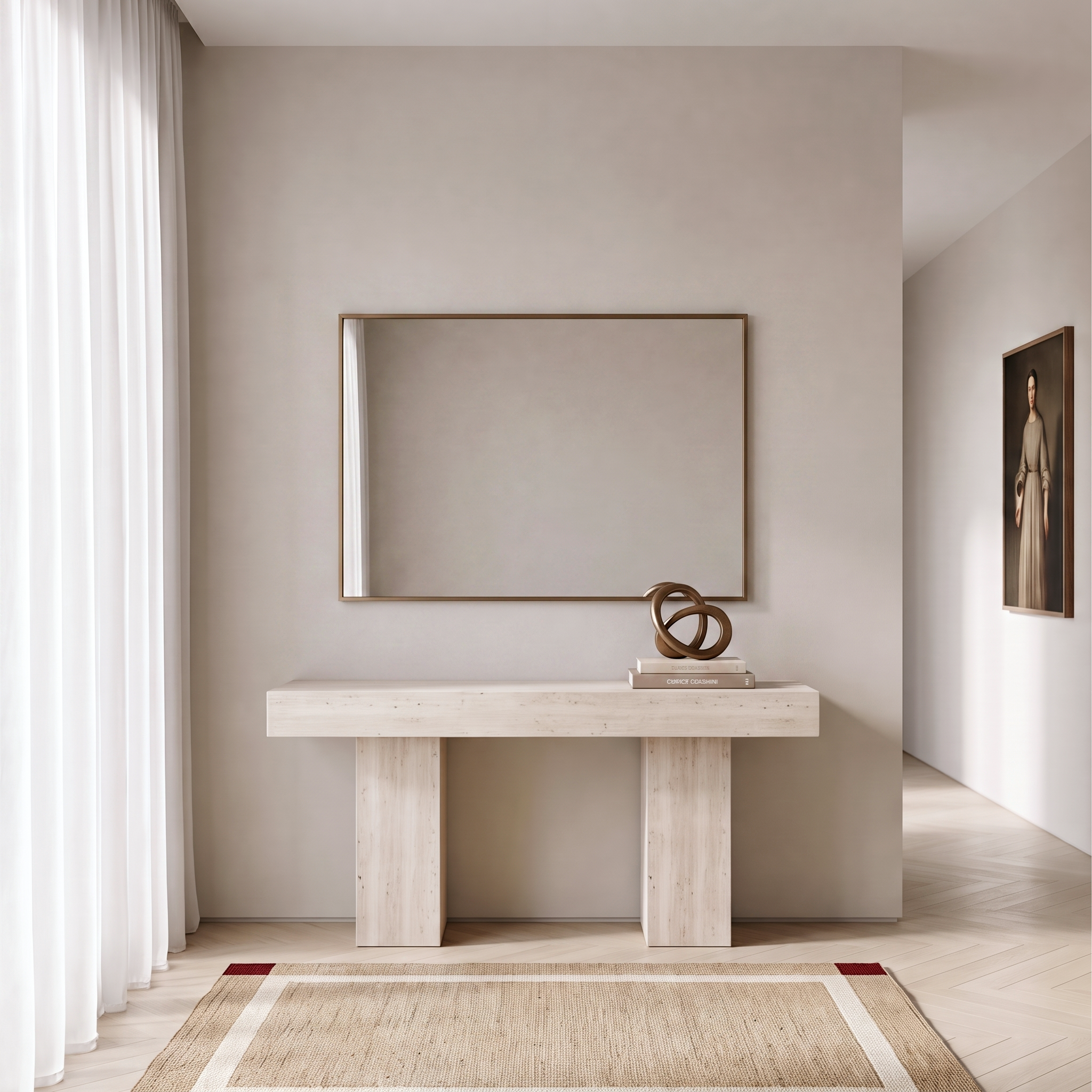 Tethys Rectangular Mirror Bronze