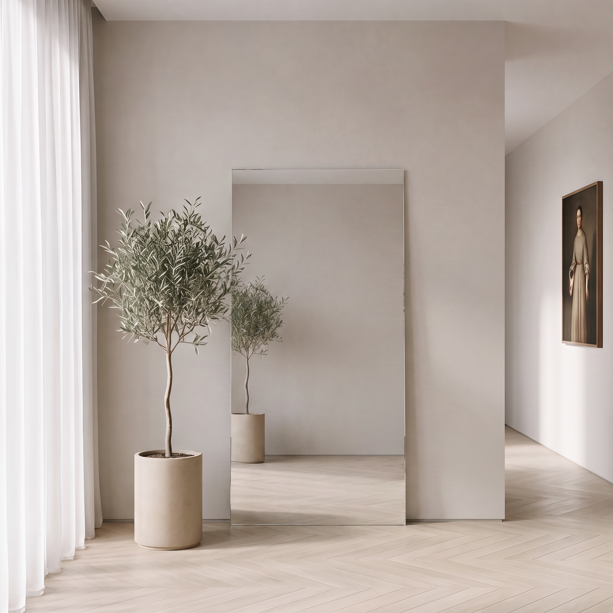 Maia XL Rectangular Mirror Frameless