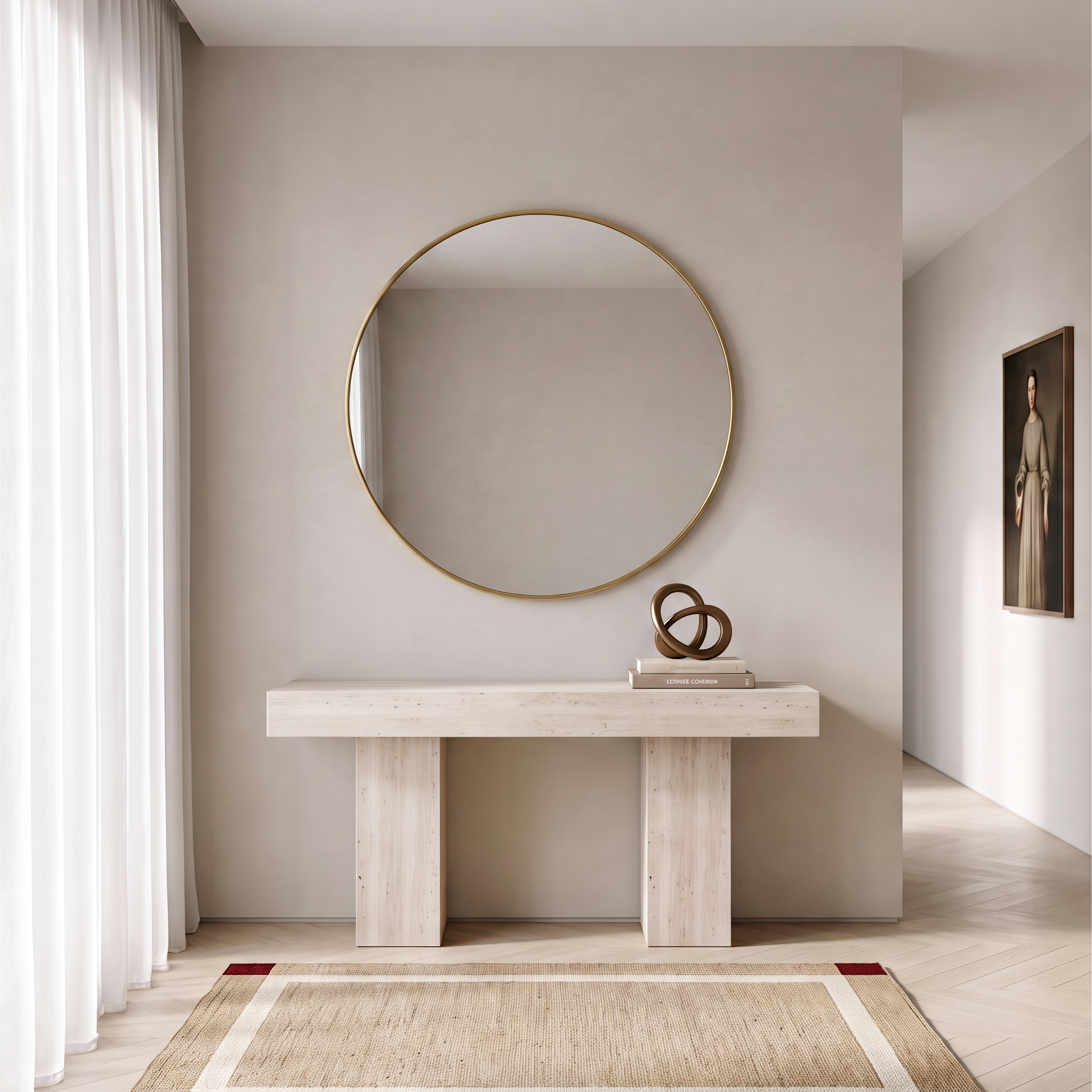 Eris Round Mirror Gold