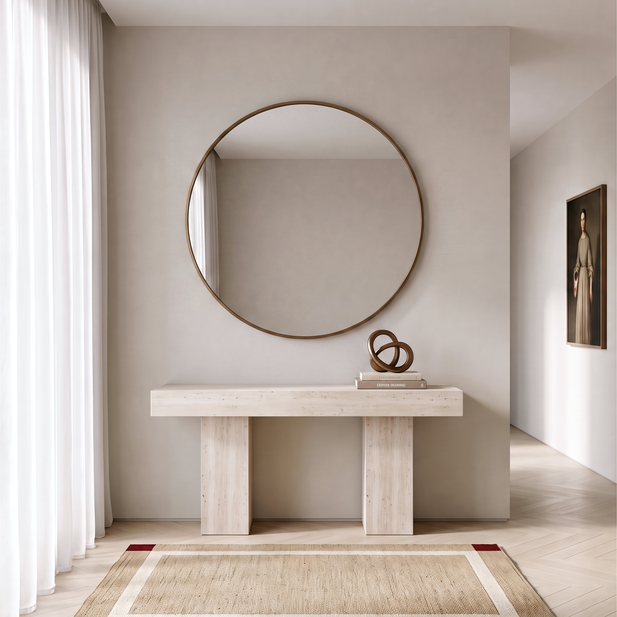 Circe Round Mirror Bronze