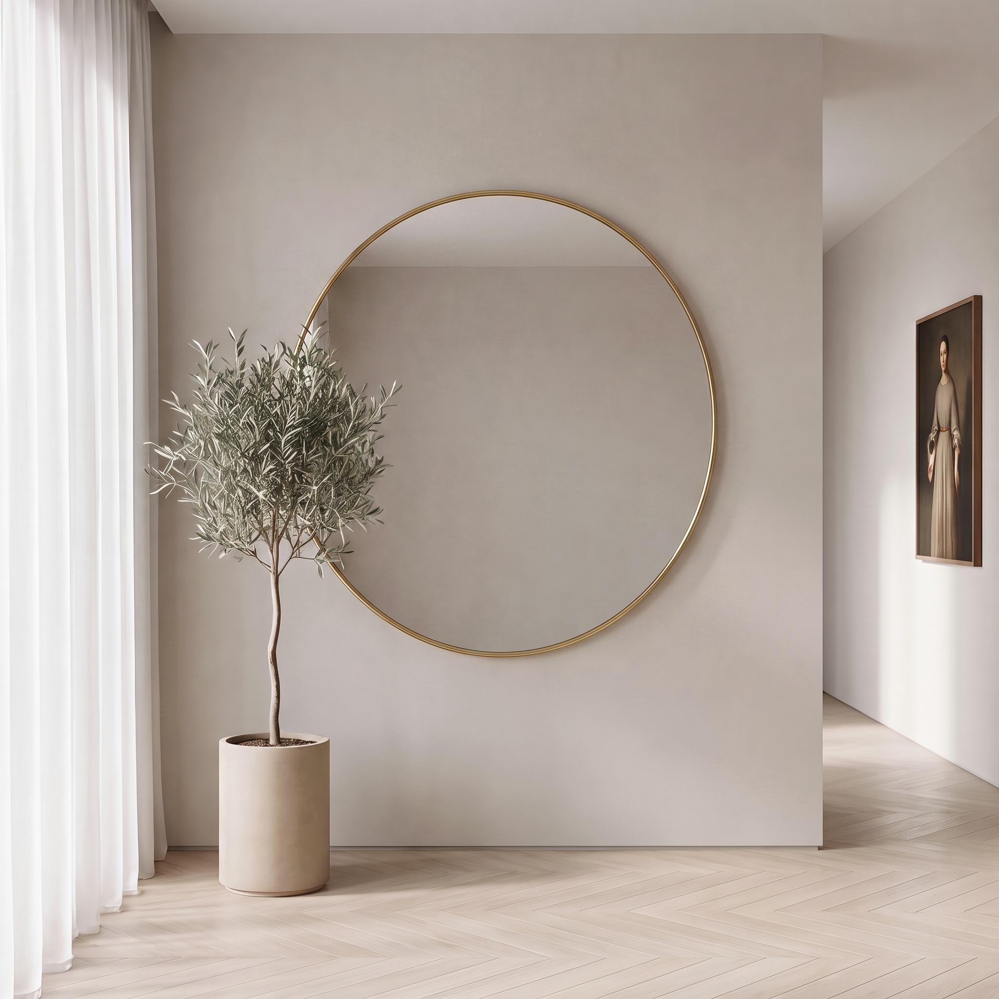 Eris XL Round Mirror Gold