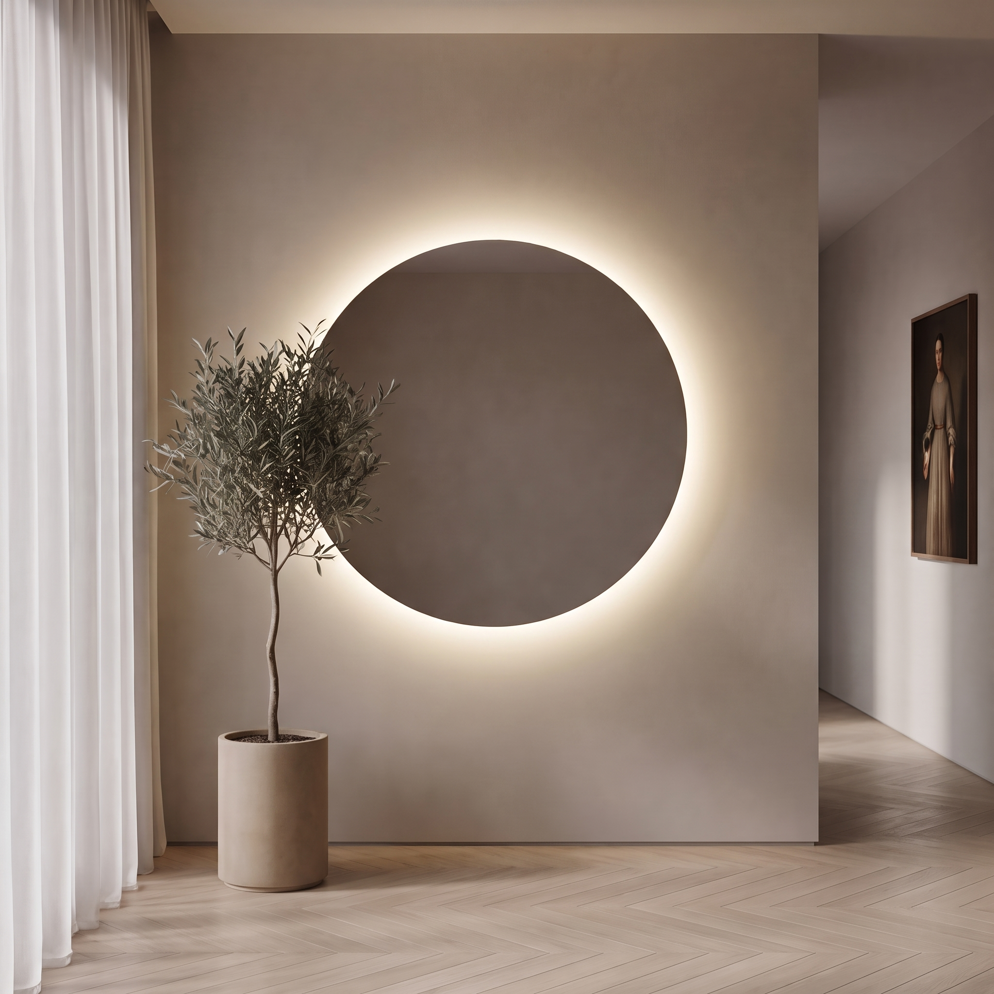 Harmonia XL Led Round Mirror Frameless