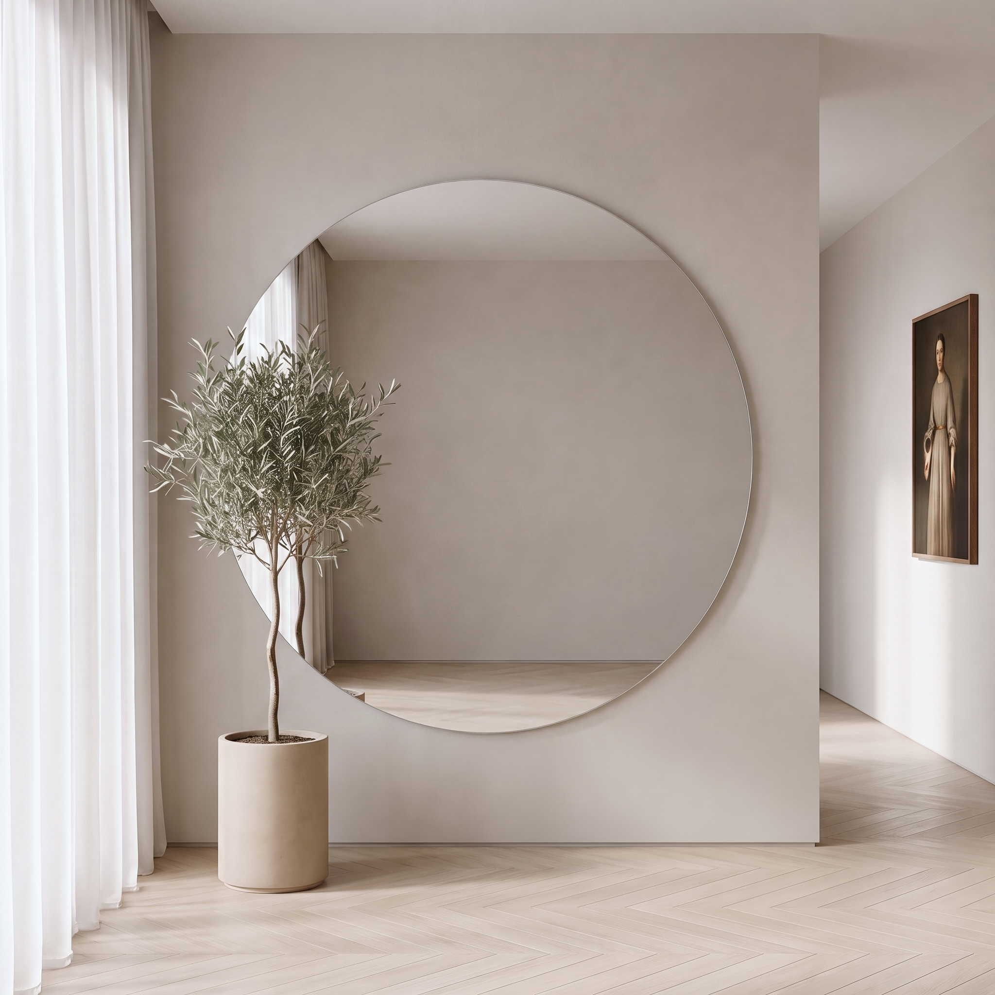 Harmonia XL Round Mirror Frameless