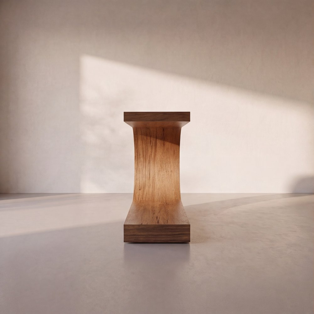 uranie-wood-console-table side